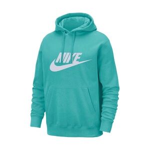 Nike Sportswear Club Fleece Men's Graphic Pullover Hoodie Teal Aqua Hoodie Men S